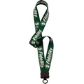 1" Waffle Weave Dye Sublimated Lanyard w/ Plastic Clamshell & O-Ring